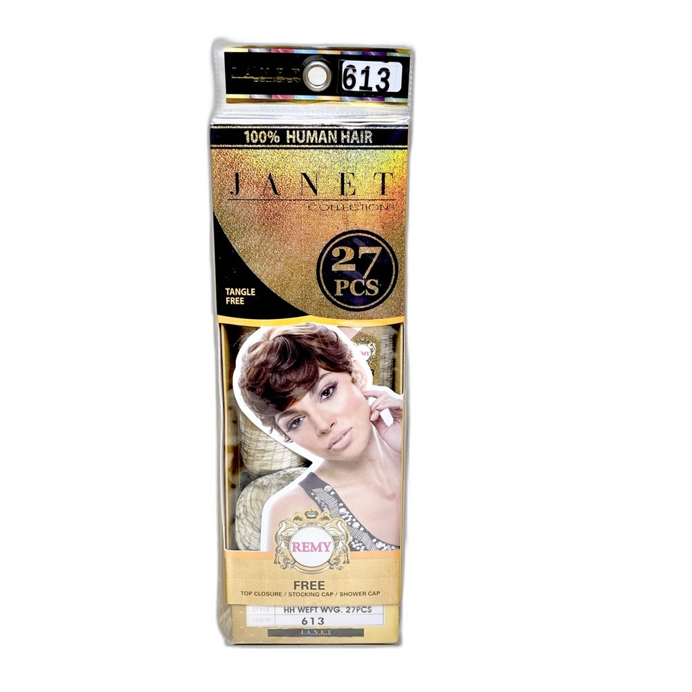 Janet Collection 27 Piece Tangle Free 100% Human Remy Hair Short Color 613
